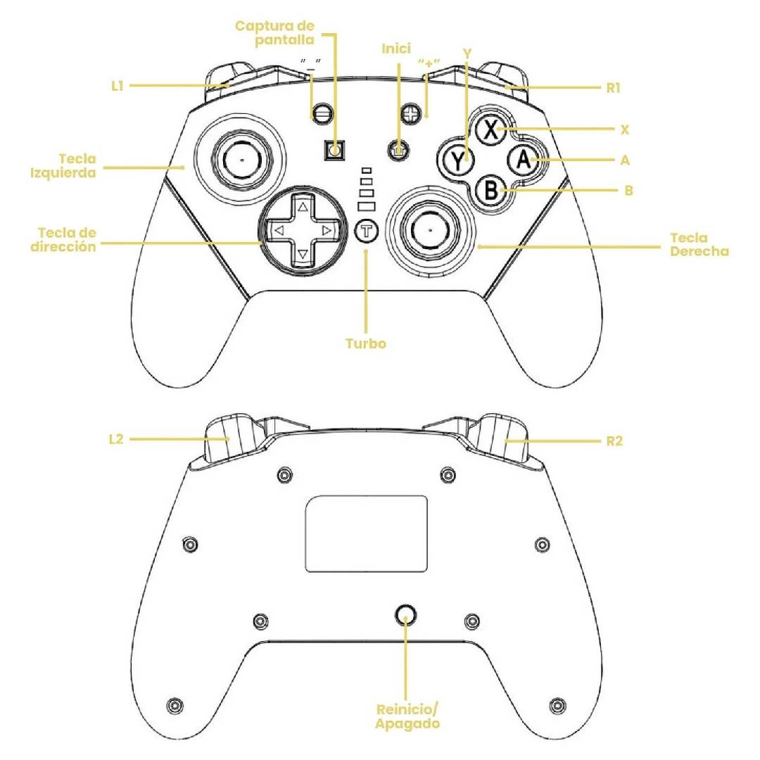 Control Gamer Inalámbrico PC LEVO