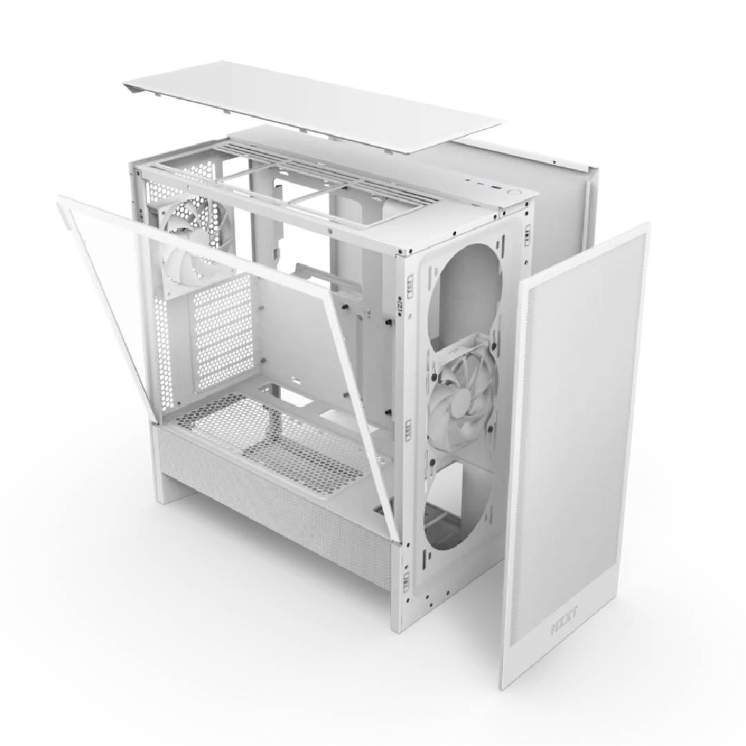 Gabinete NZXT H5 Flow (2024) Compact Mid-Tower ATX White