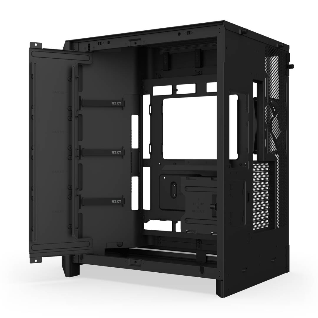 Gabinete NZXT H9 Flow RGB+ 2025 con Fans RGB y Control Black
