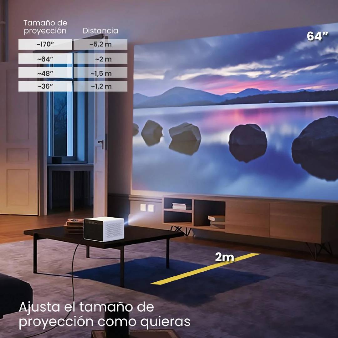 Proyector Portatil LEVO Mini Halo 9000lm Bluetooth HD