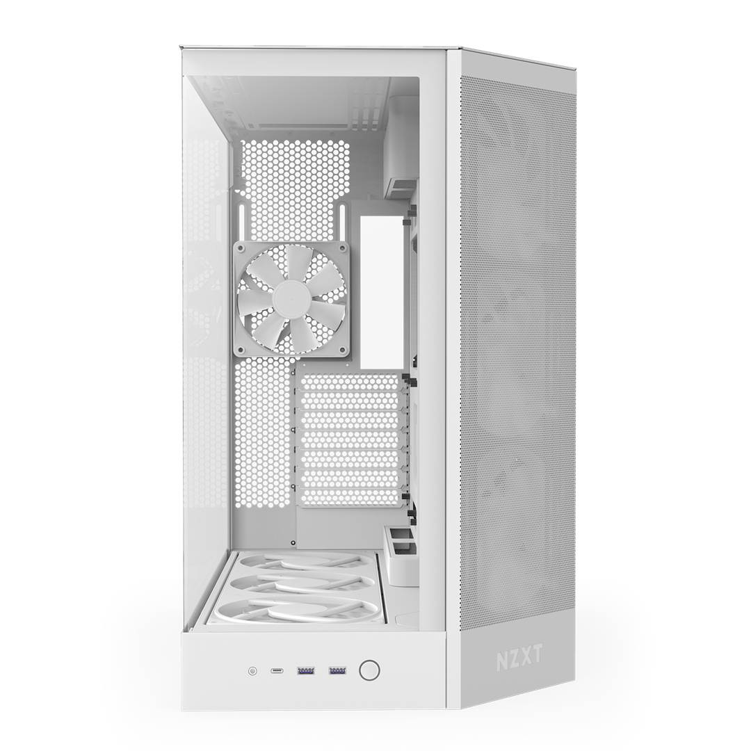 Gabinete NZXT H9 Flow RGB+ 2025 con Fans RGB y Control White