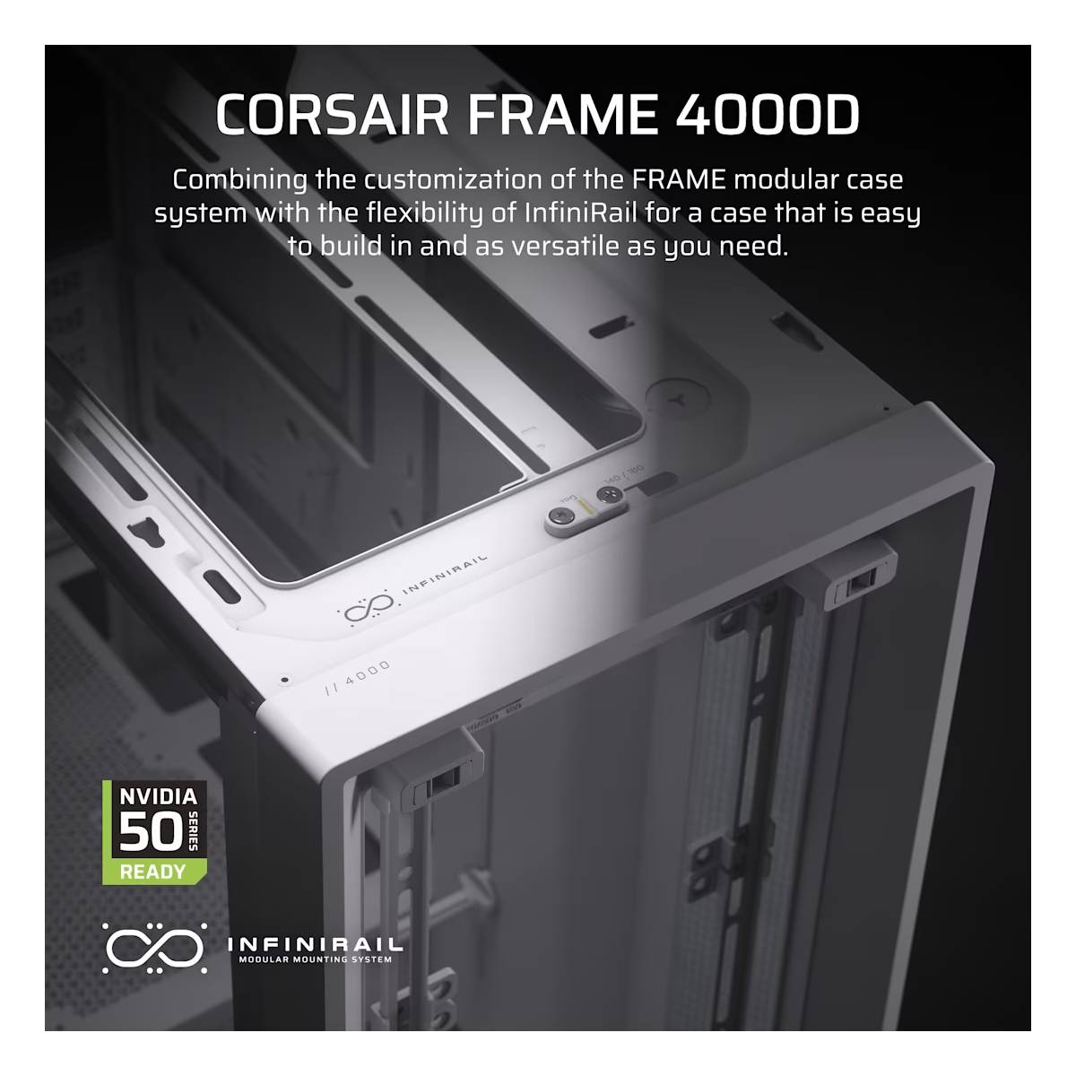 Gabinete Corsair FRAME 4000D - Blanco