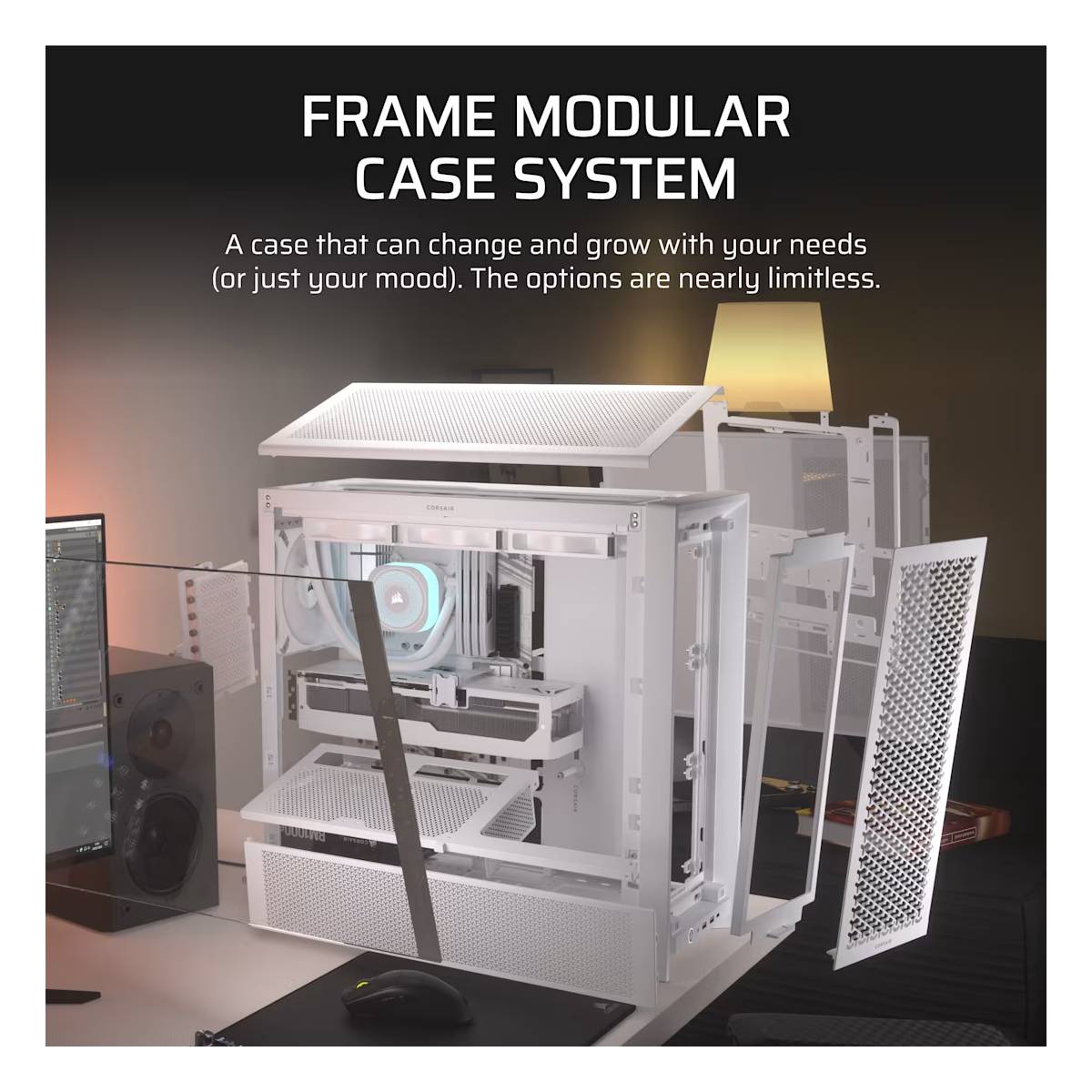 Gabinete Corsair FRAME 4000D - Blanco