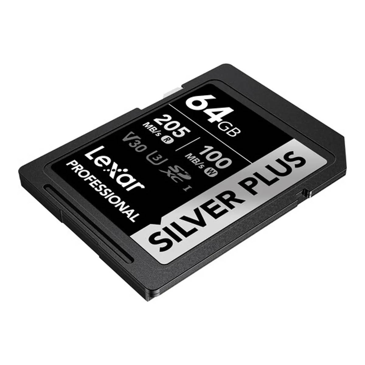 Tarjeta Micro SDXC Lexar Silver Plus UHS-I, 64 GB V30