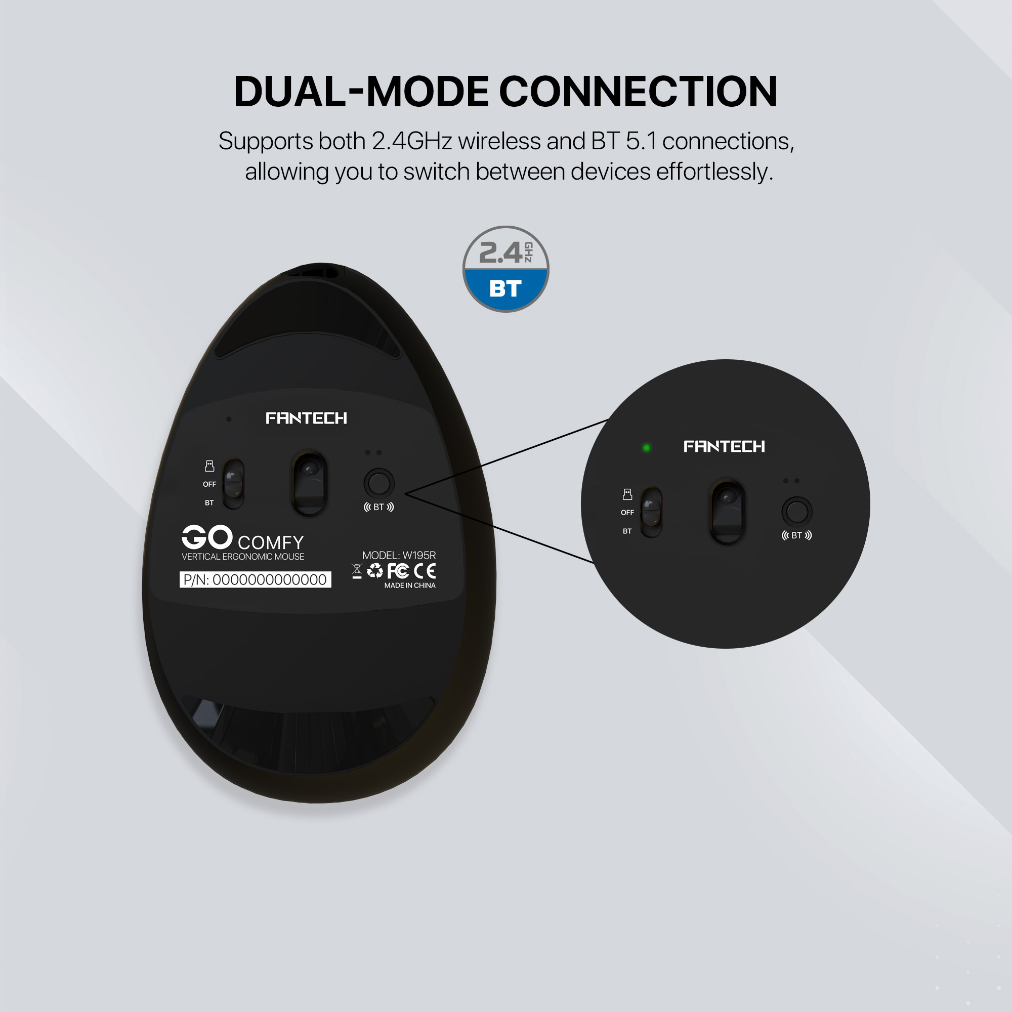 Mouse Fantech W195R GO COMFY Pink