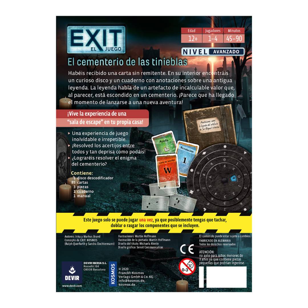 Juego de Mesa Exit El Cementerio de las Tinieblas
