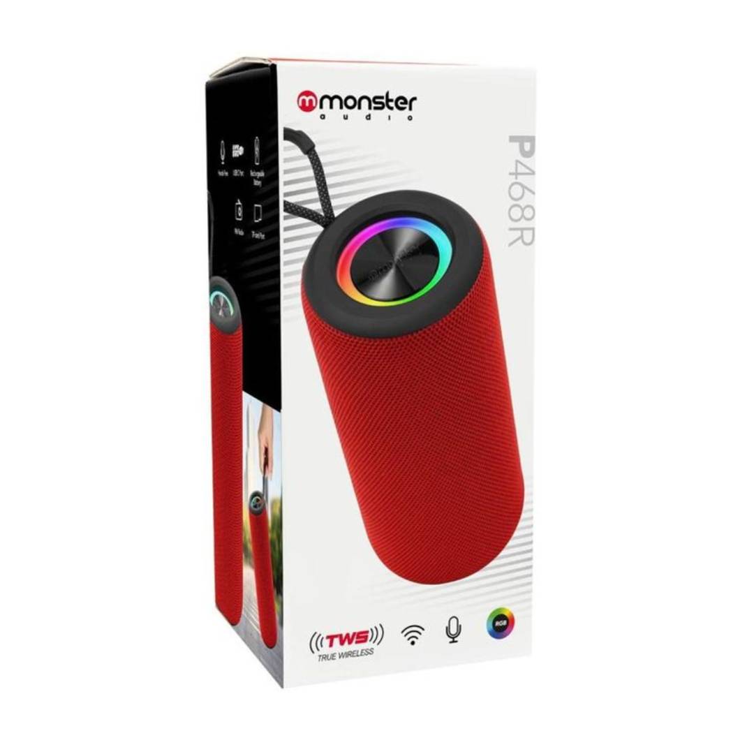 Parlante Bluetooth Monster Audio P468R Rojo