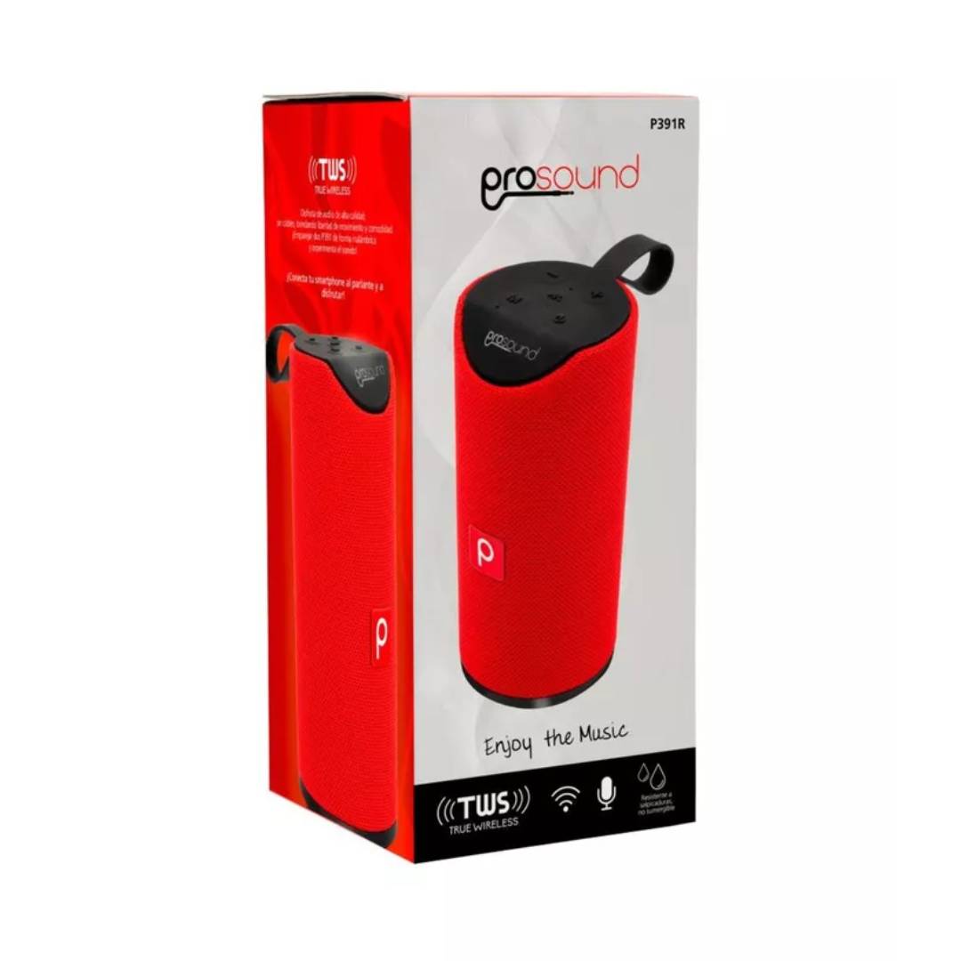 Parlante Bluetooth Prosound P391 Rojo