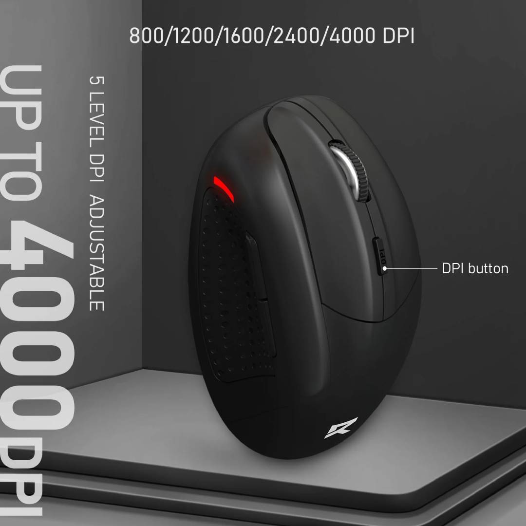 Mouse Ergonomico Inalámbrico Redragon BM-4033 4000 DPI Negro