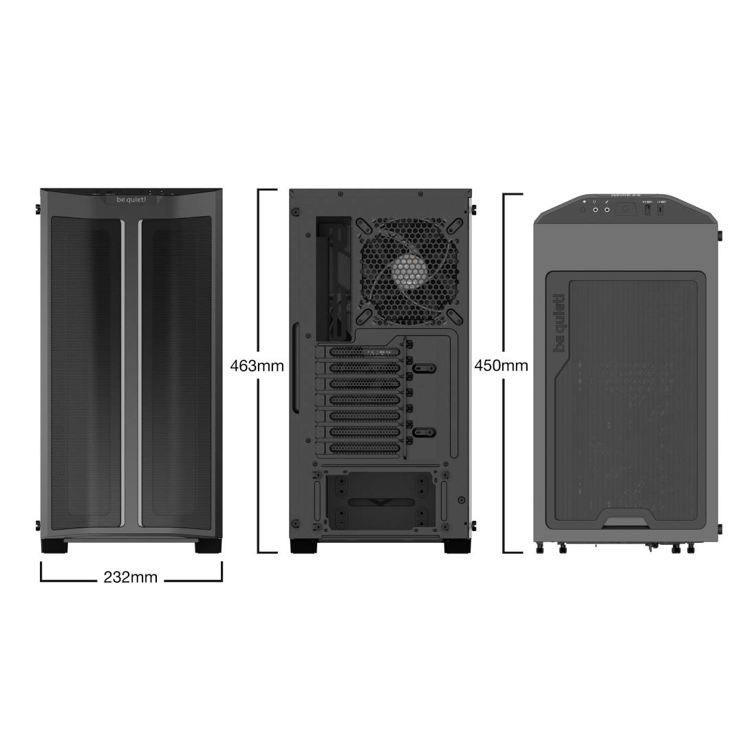 Gabinete be quiet! PURE BASE 500DX Black