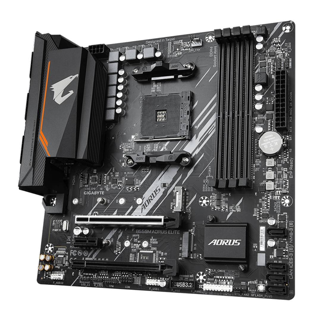 Placa Madre Gigabyte B550M AORUS ELITE, AM4, mATX