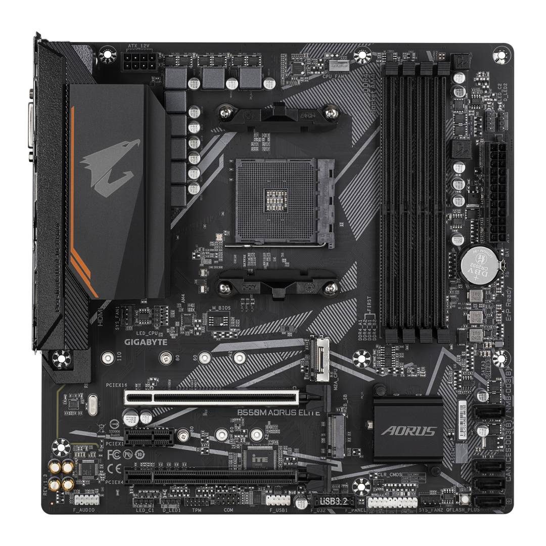 Placa Madre Gigabyte B550M AORUS ELITE, AM4, mATX