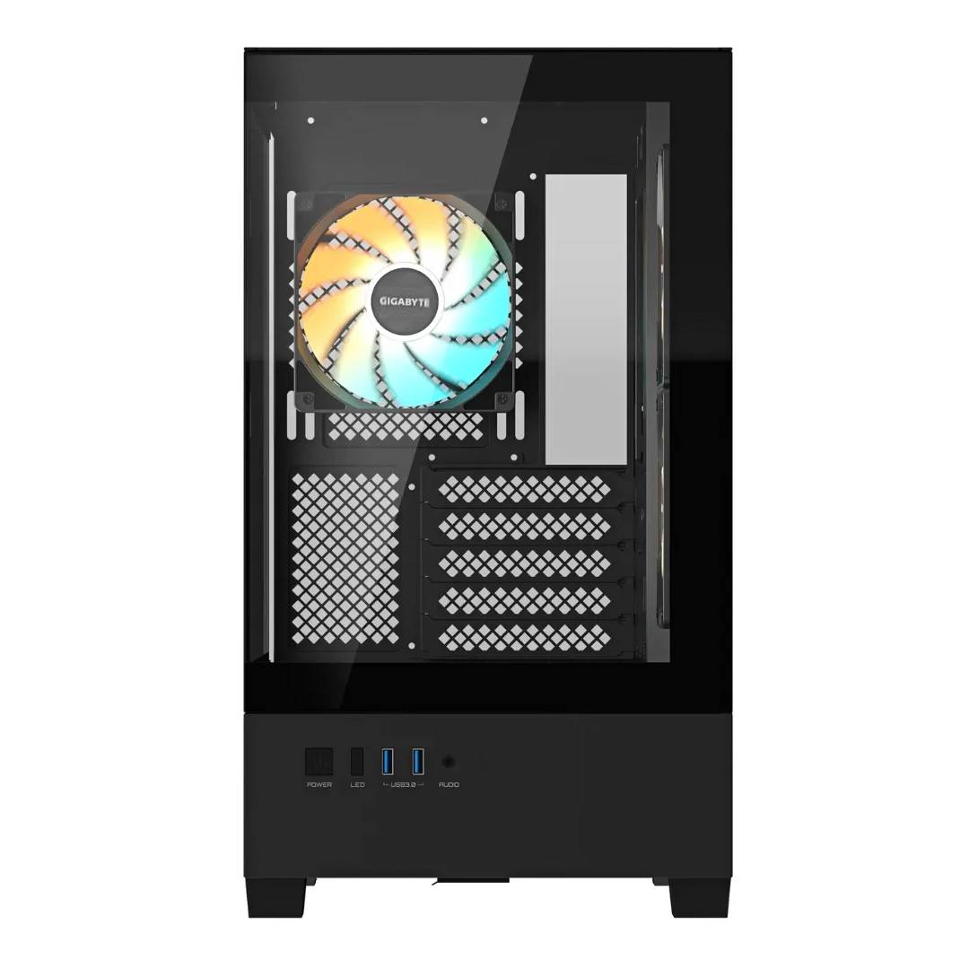 Gabinete Gigabyte C201 Panoramic mATX Vidrio Templado Negro