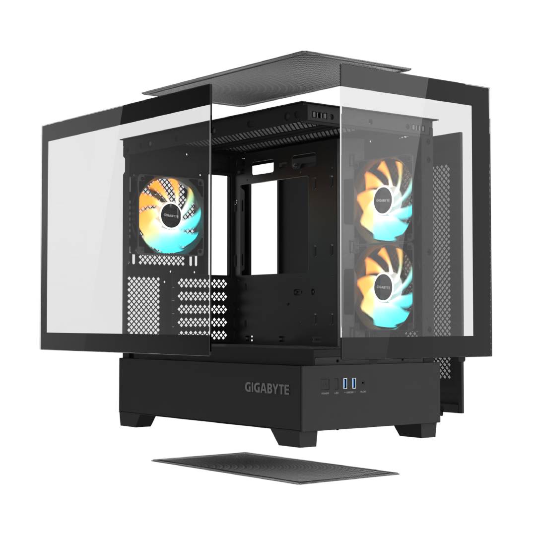 Gabinete Gigabyte C201 Panoramic mATX Vidrio Templado Negro