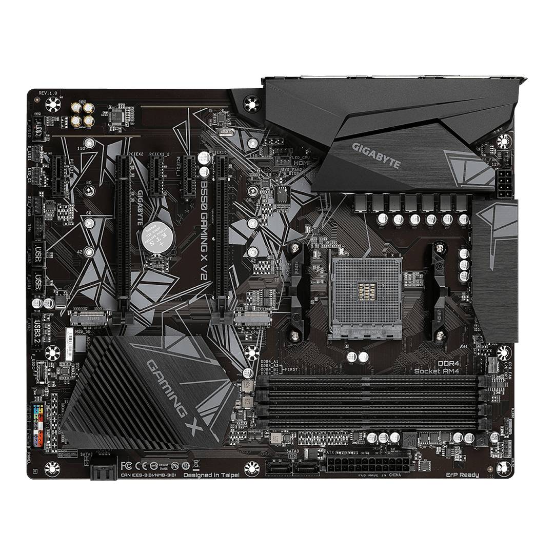 Placa Madre Gigabyte B550 Gaming X V2, ATX, AM4, DDR4