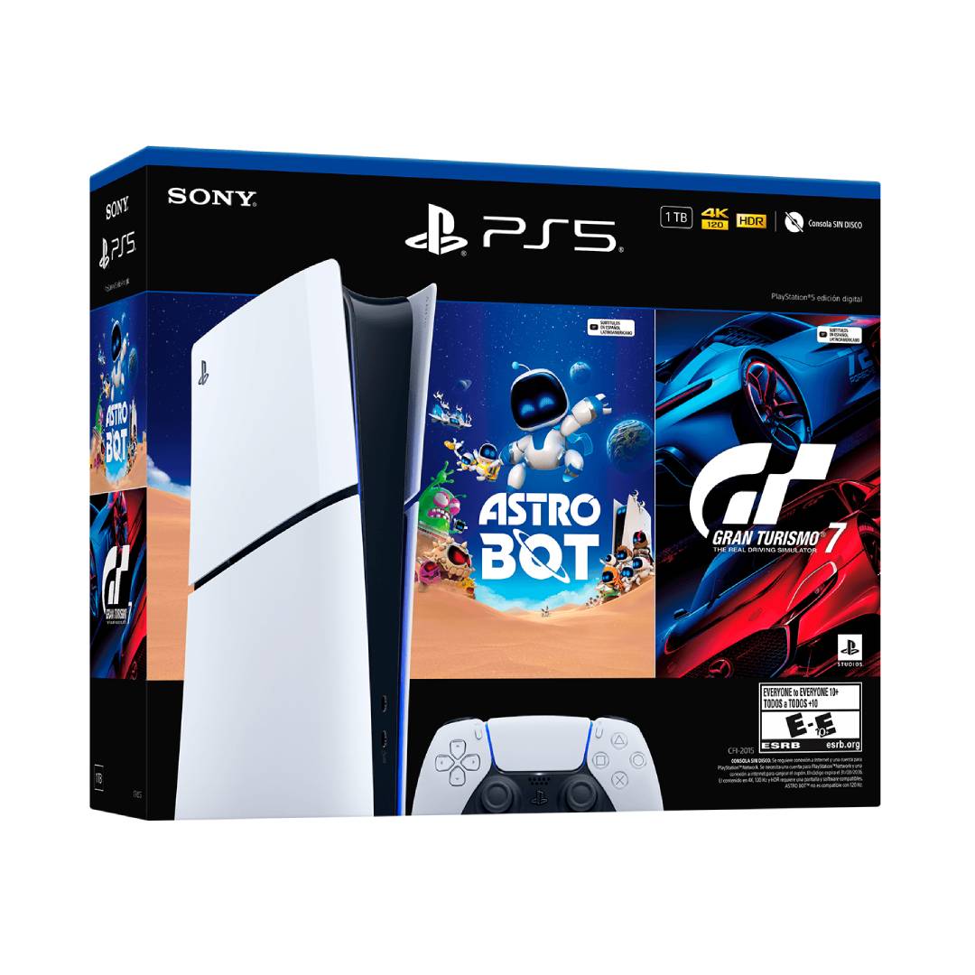 Consola PS5 Slim Digital + Astro Bot + GT7 Limited Edition