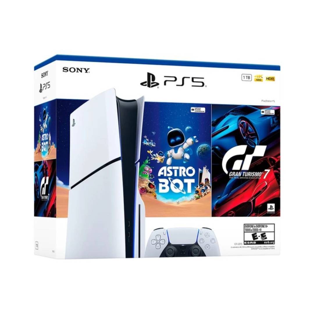 Consola PS5 Slim con Disco + Astro Bot + GT7 Limited Edition
