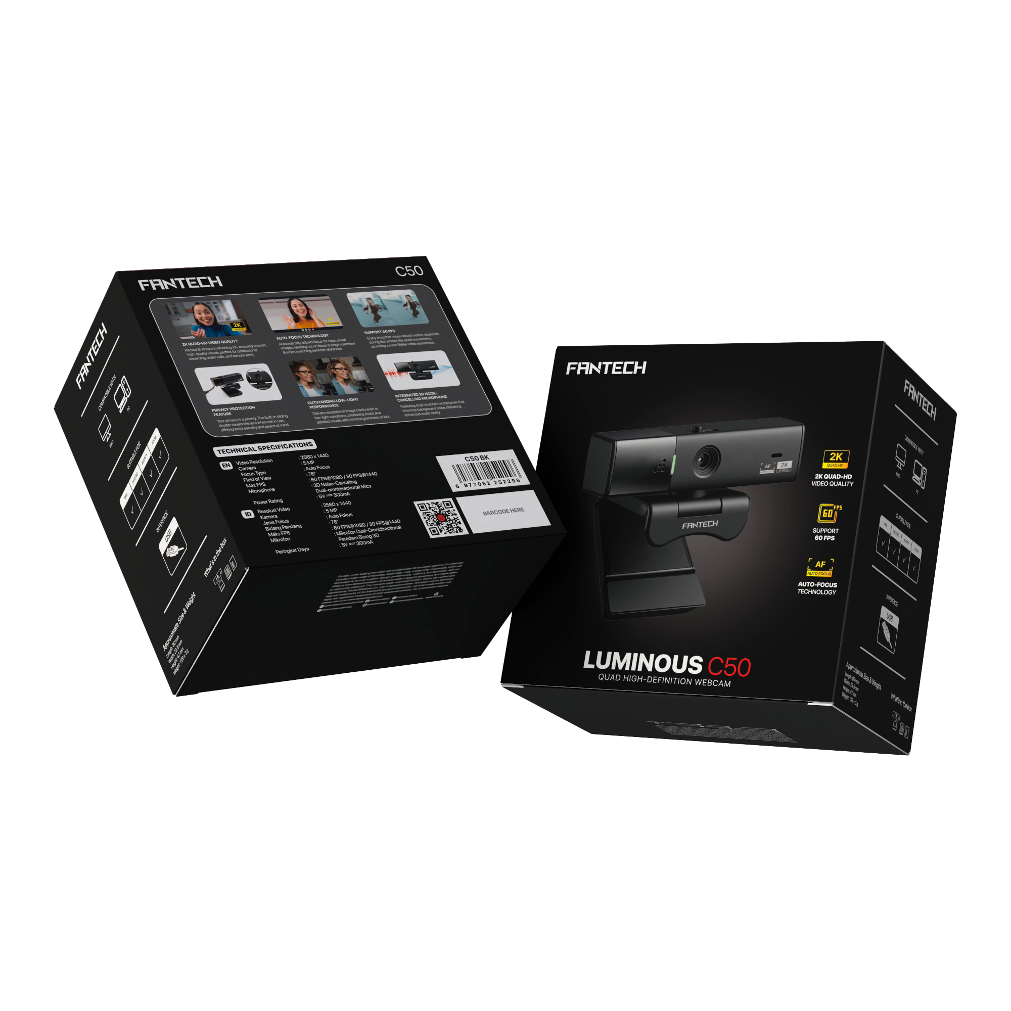 Webcam Fantech C50 Luminous Black