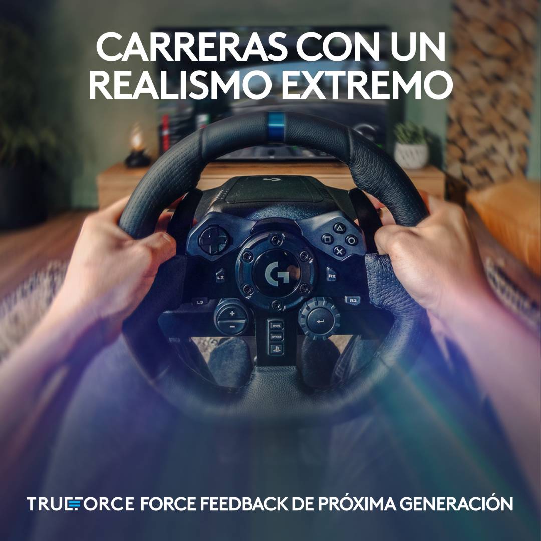 Volante Gamer c/ Pedales Logitech G923 Edición PS4