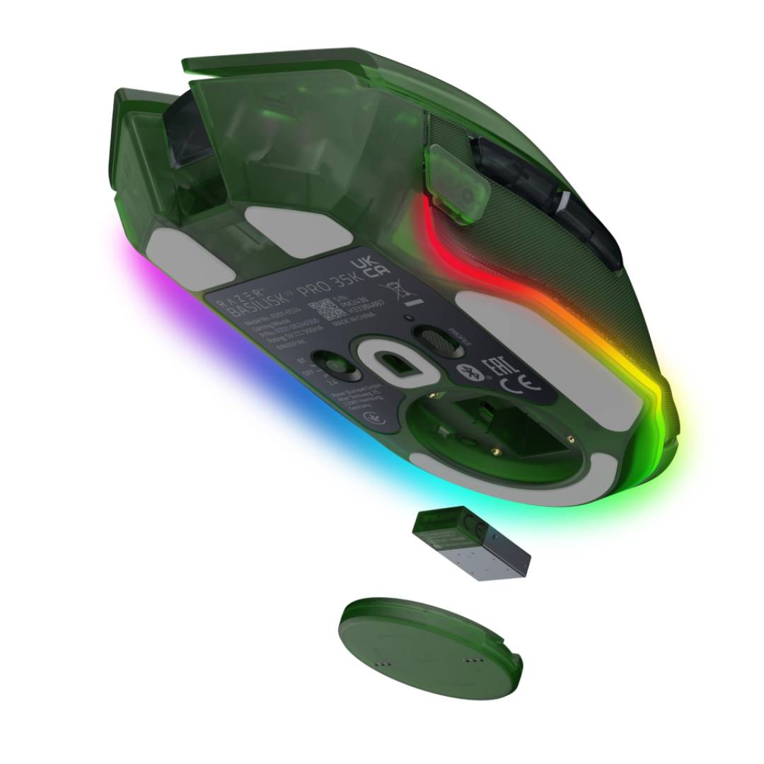 Mouse Gamer Razer Basilisk V3 Pro 35K Phantom Green Edition