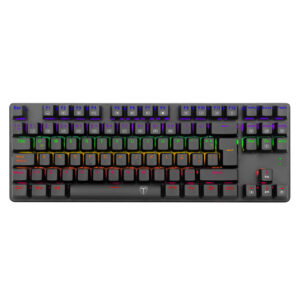 Teclado T-Dagger Bora Rainbow Lite T-TGK313-LIT Negro