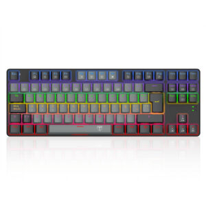 Teclado T-Dagger Bora Rainbow Lite T-TGK313GB-LIT Gris/Negro
