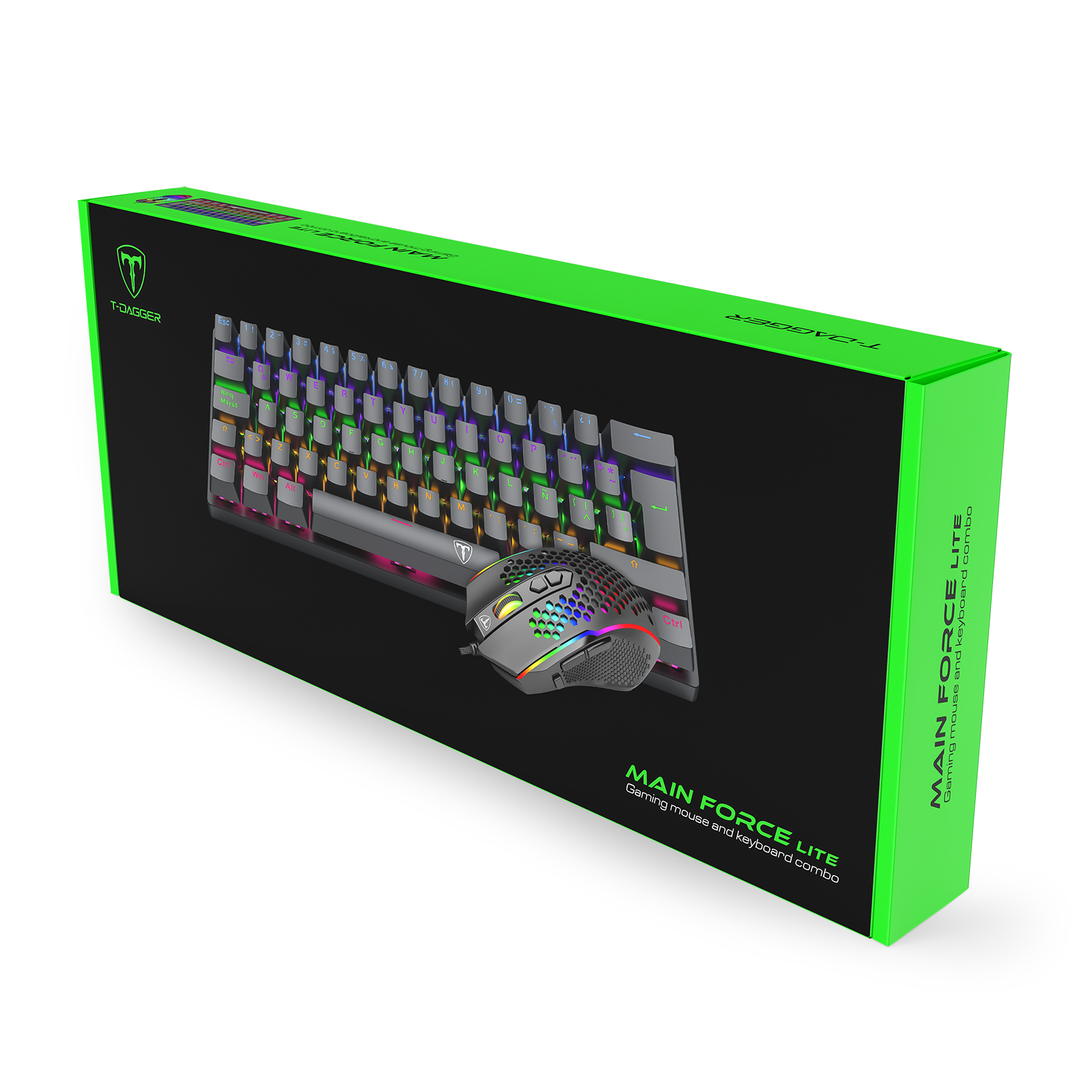 Kit Teclado y Mouse T-Dagger Main Force Lite T-TGS008 Negro