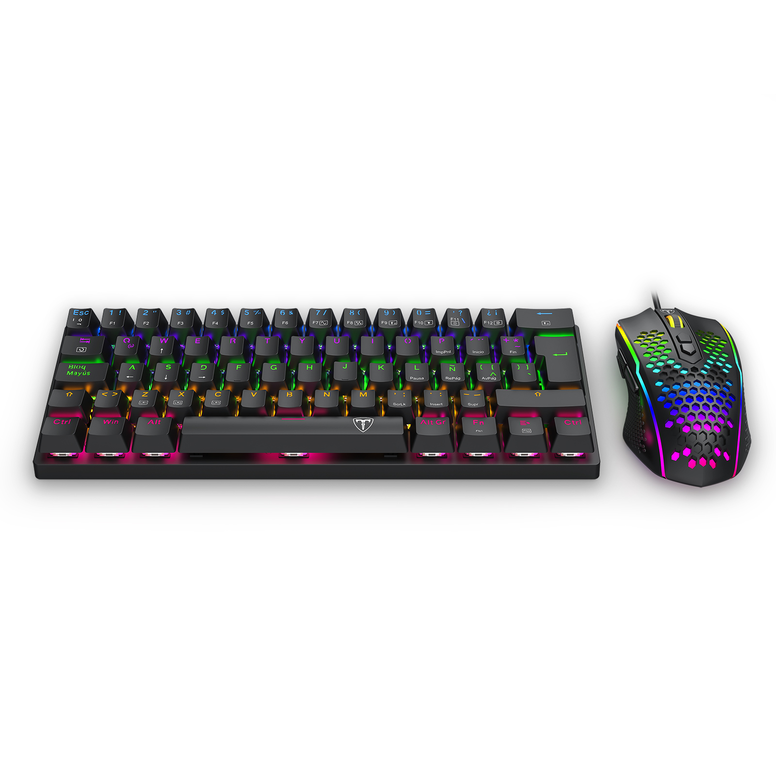 Kit Teclado y Mouse T-Dagger Main Force Lite T-TGS008 Negro