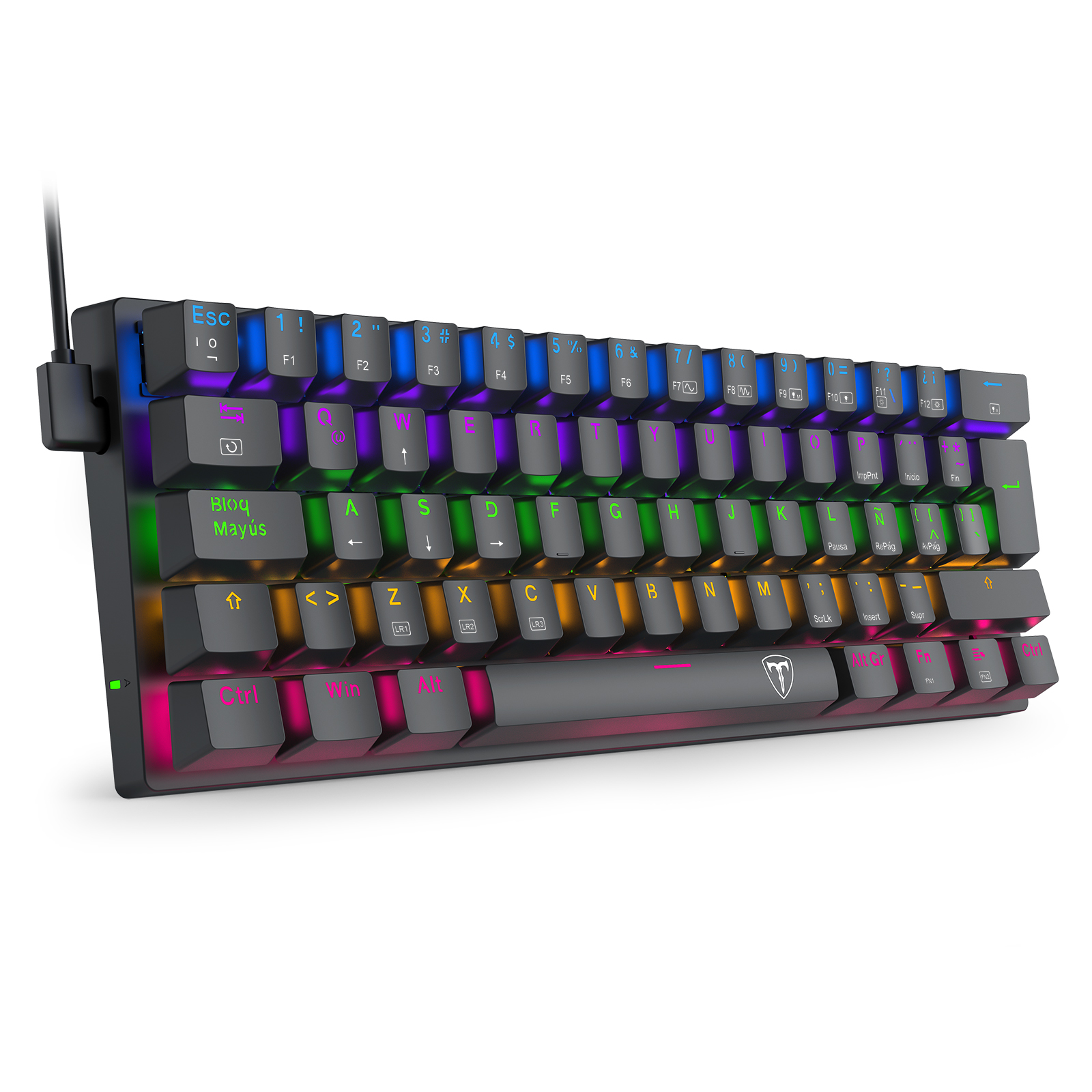Kit Teclado y Mouse T-Dagger Main Force Lite T-TGS008 Negro