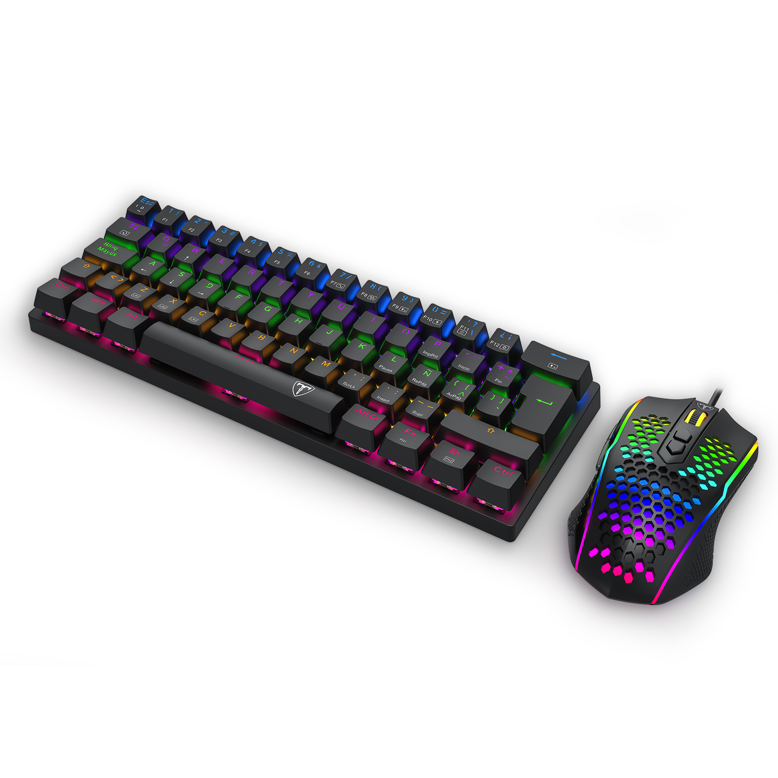 Kit Teclado y Mouse T-Dagger Main Force Lite T-TGS008 Negro