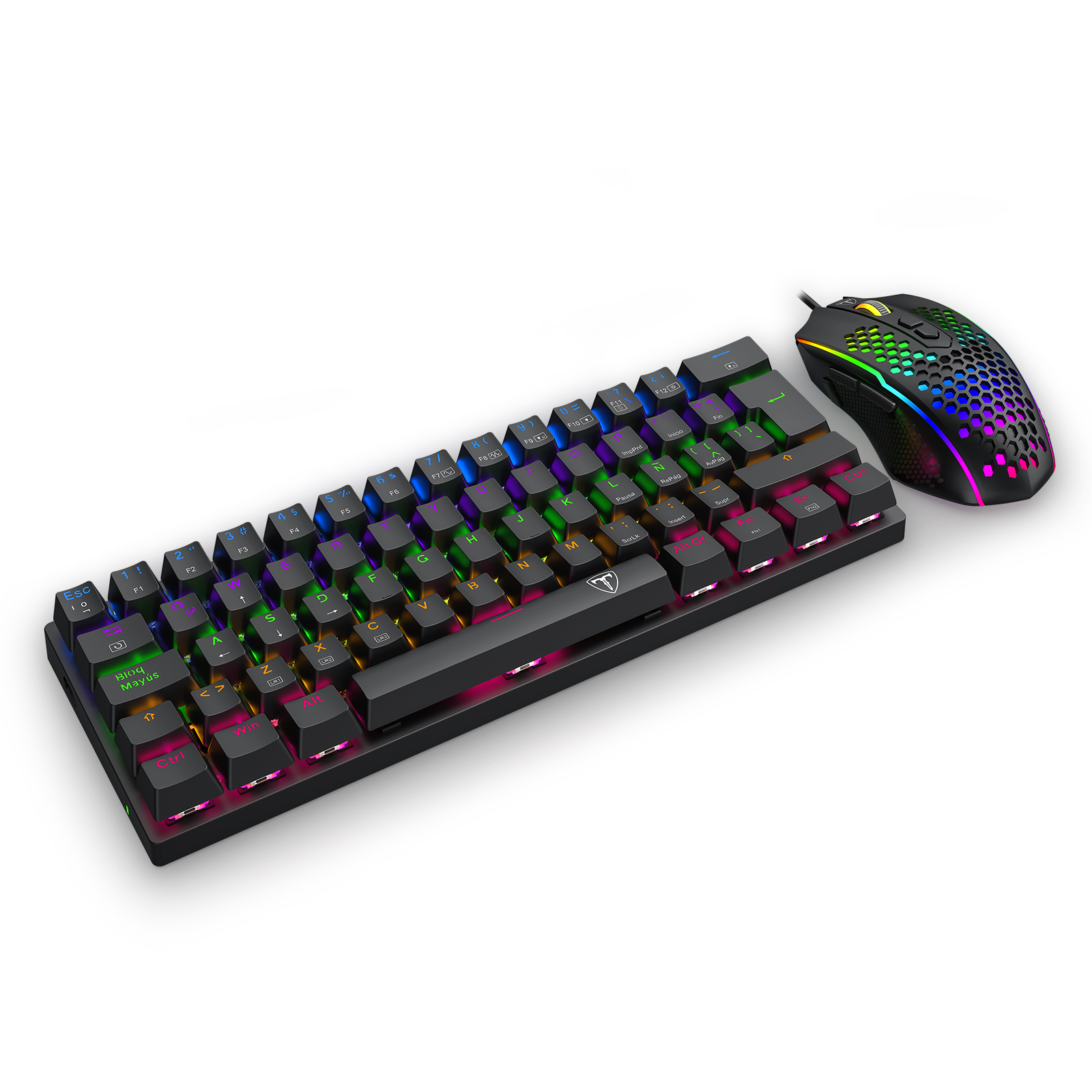 Kit Teclado y Mouse T-Dagger Main Force Lite T-TGS008 Negro