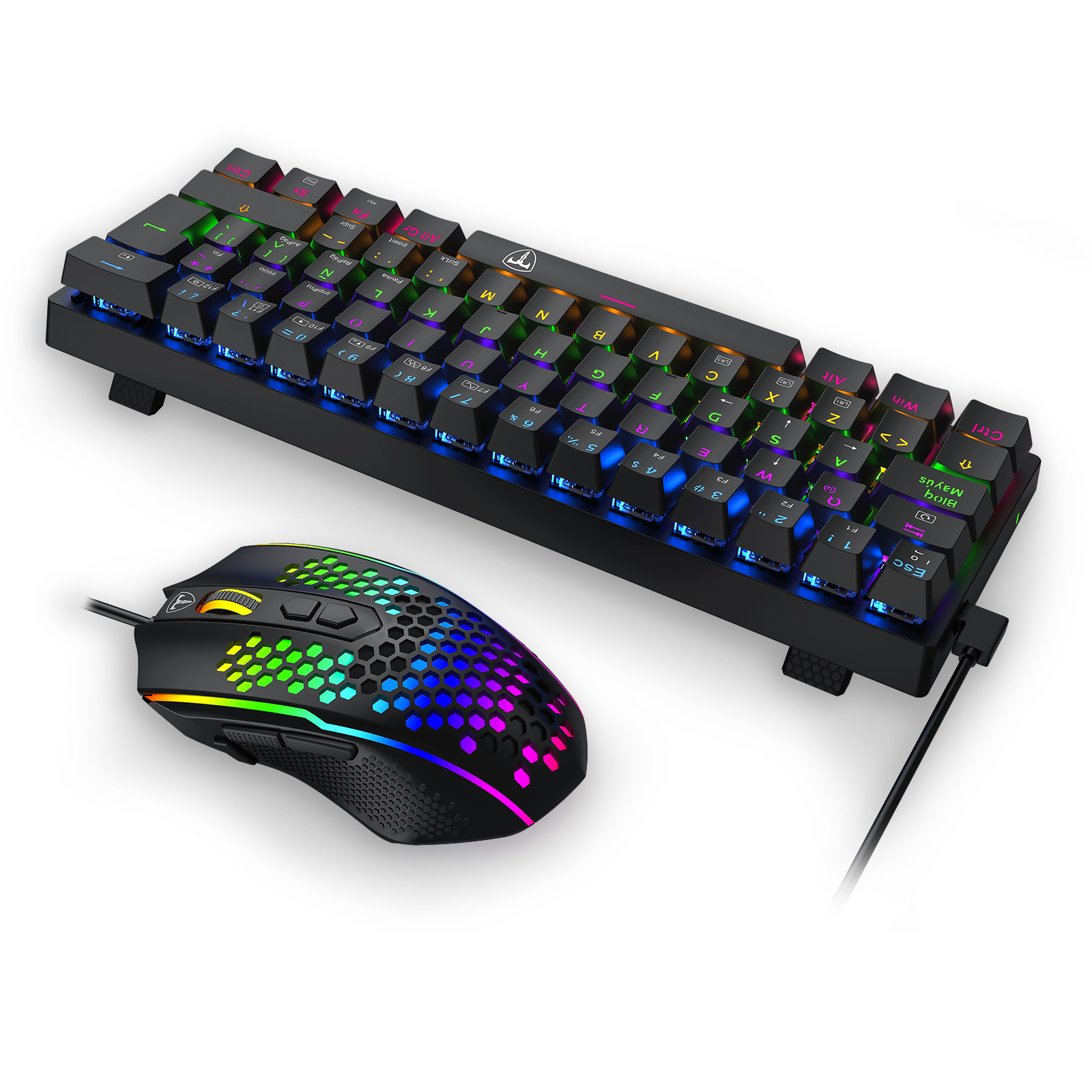 Kit Teclado y Mouse T-Dagger Main Force Lite T-TGS008 Negro