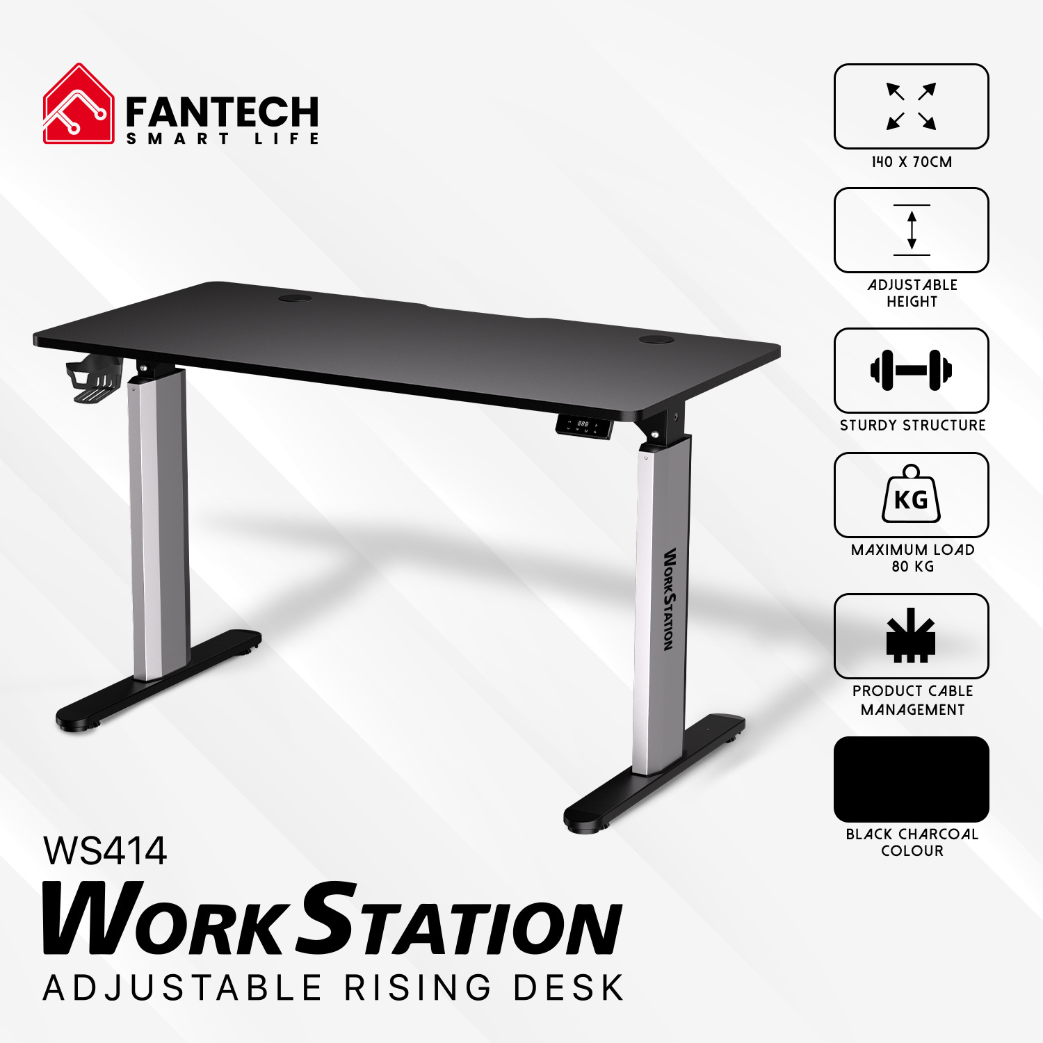 Escritorio Mecanico Fantech WorkStation WS414 Negro