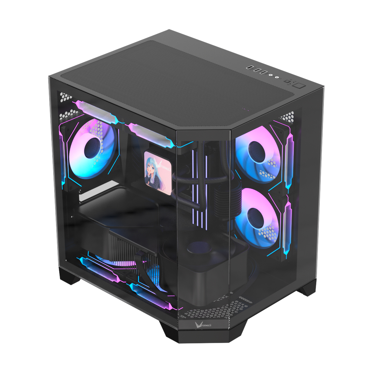 Gabinete Formula Crystal Z6M FLOE Black