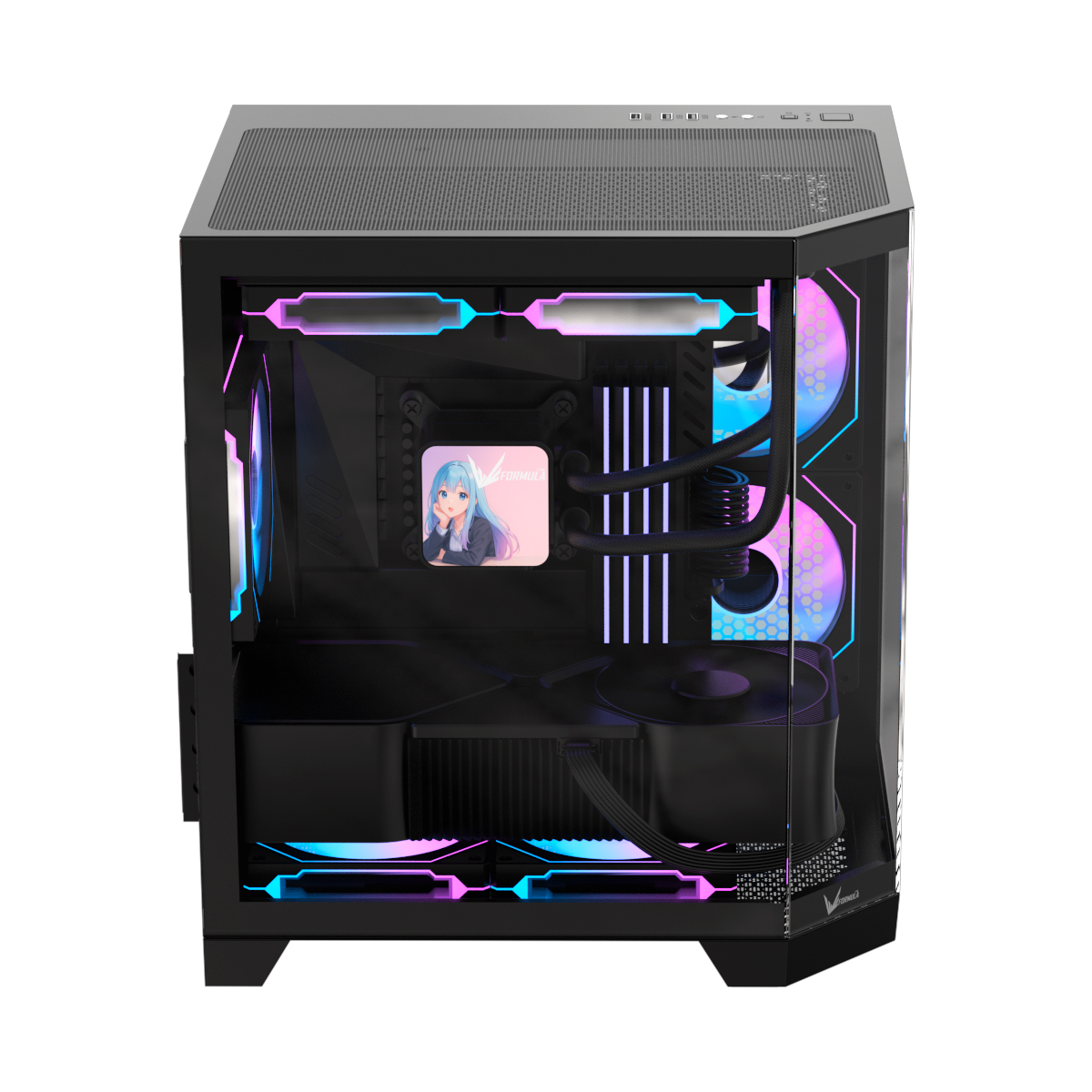 Gabinete Formula Crystal Z6M FLOE Black