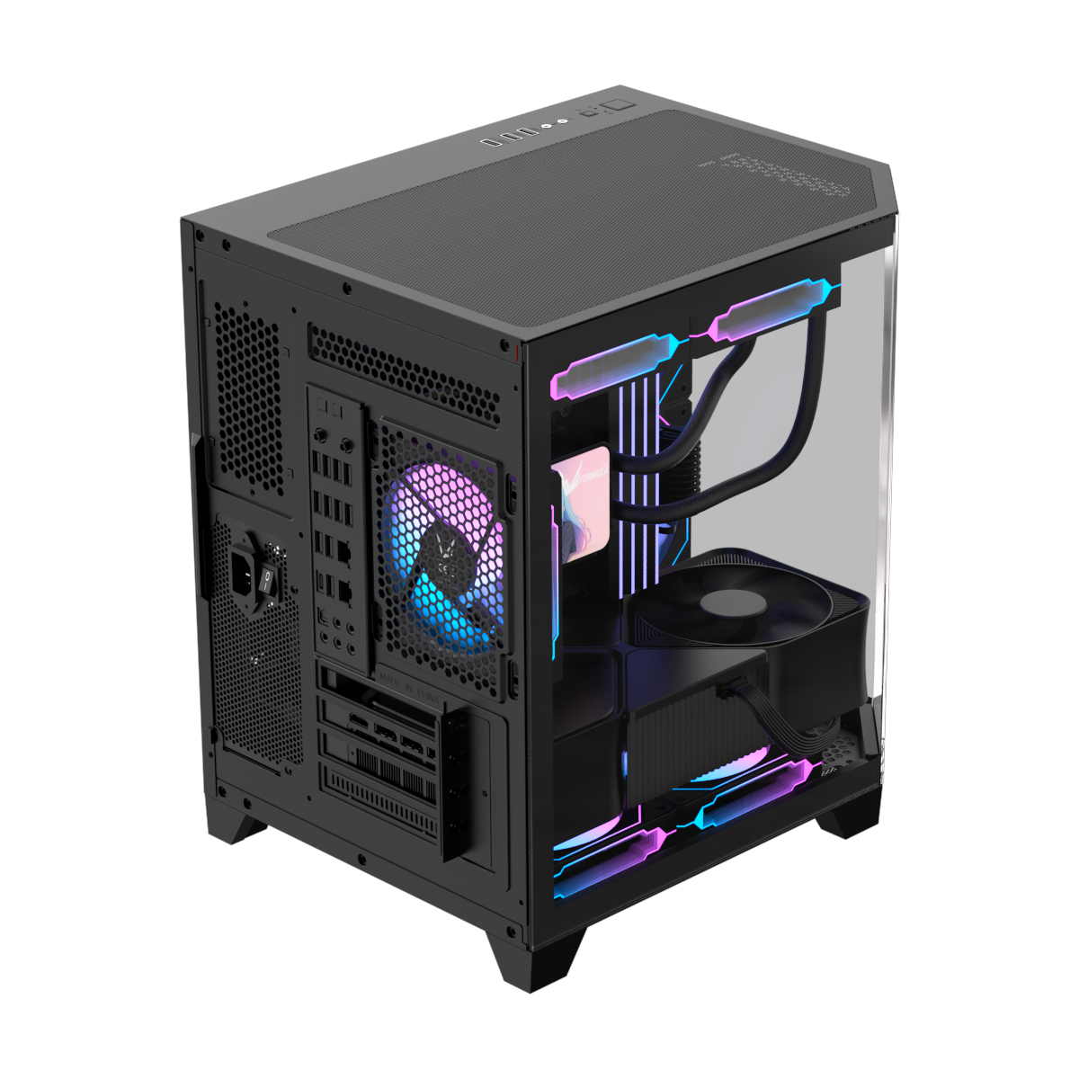 Gabinete Formula Crystal Z6M FLOE Black