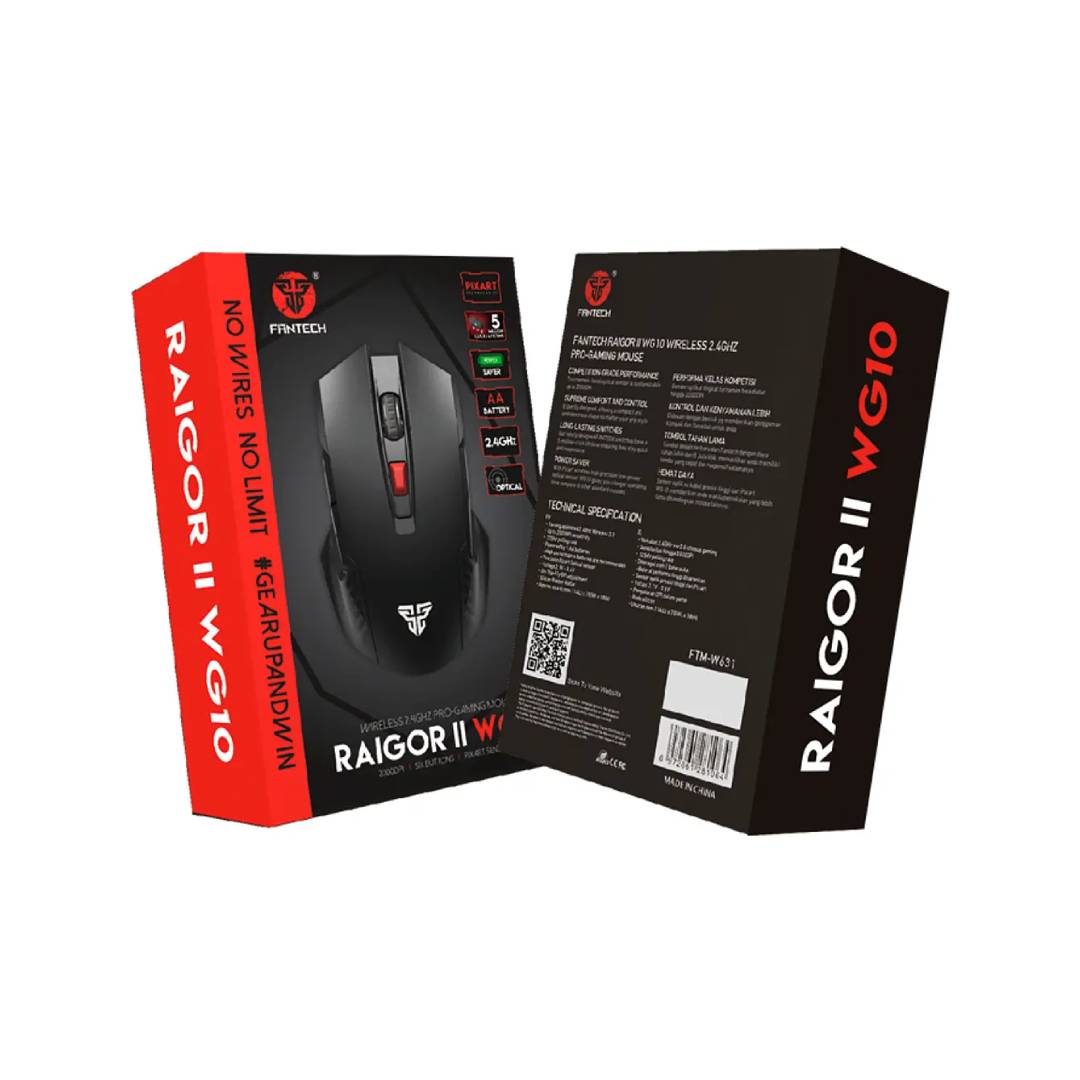 Mouse Inalámbrico Fantech RAIGOR II WG10 Red