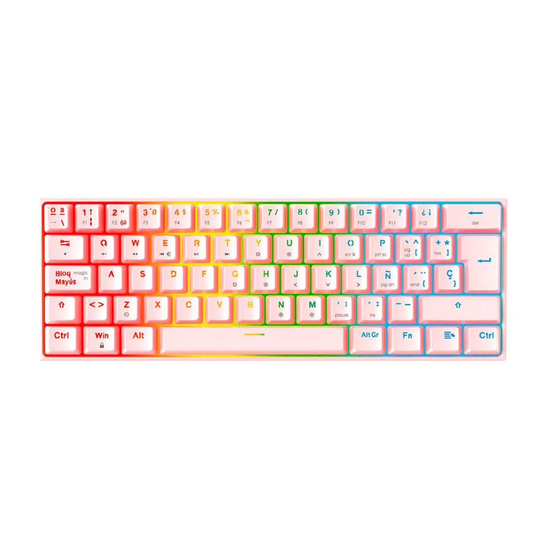 Teclado Fantech MK857 MAXFIT61 Sakura Español Sw. Red