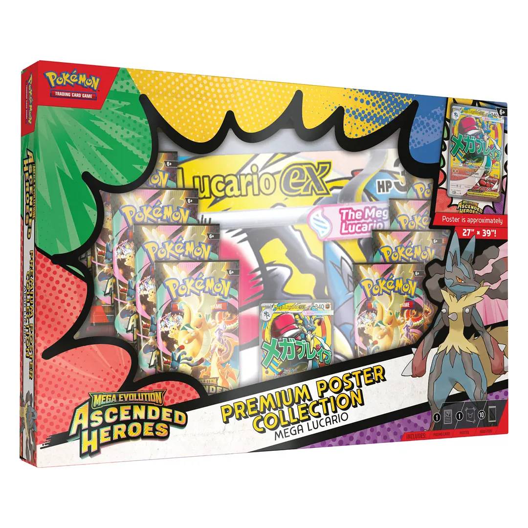 (PREVENTA) Pokemon TCG: Premium Poster Collection Mega Lucario Ingles