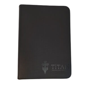 Carpeta TCG Titan Pro Cuero Negra 9 Bolsillos con Cierre 360