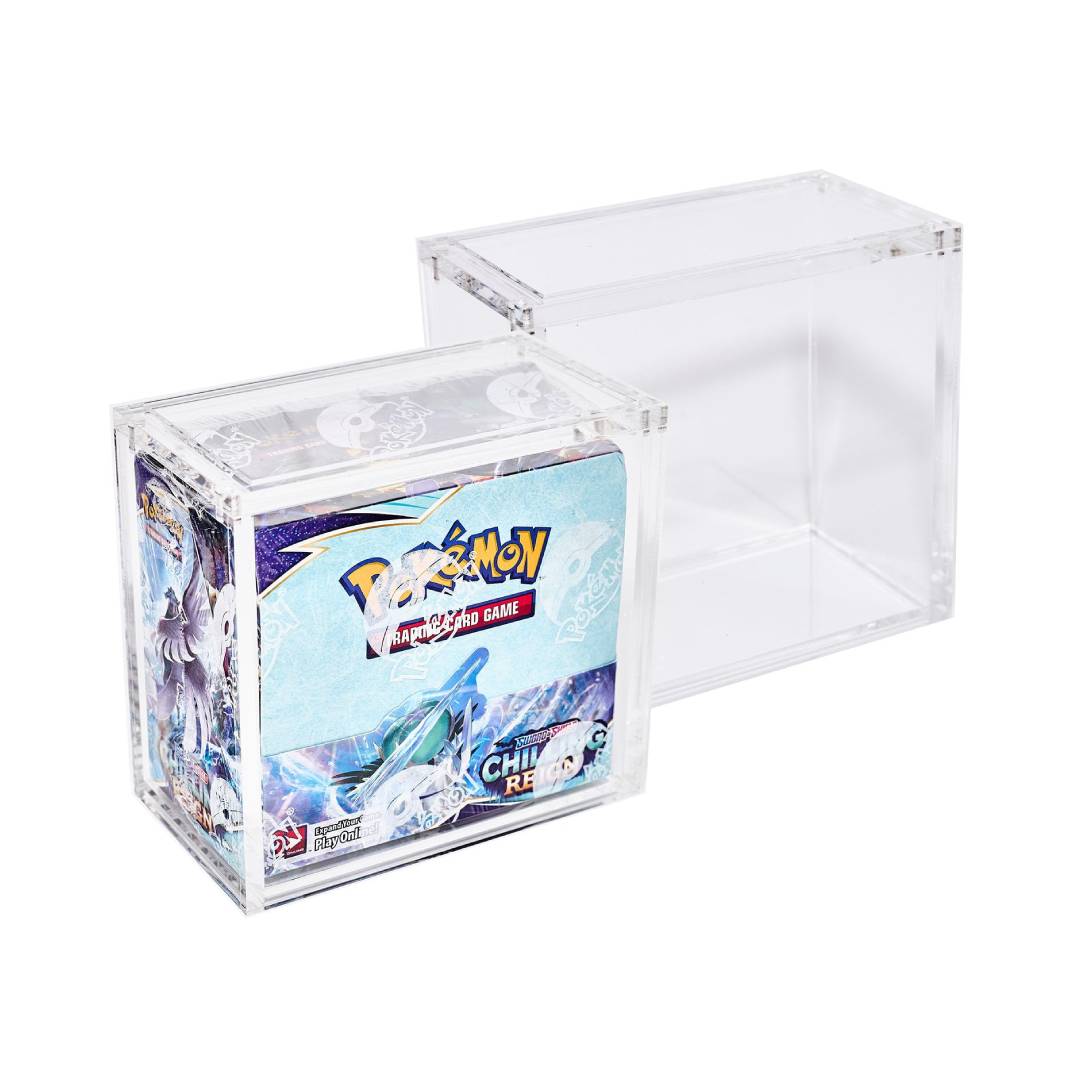 Caja Acrílica Protector de Booster Box TCG Pkm 12.5x14x7.9cm